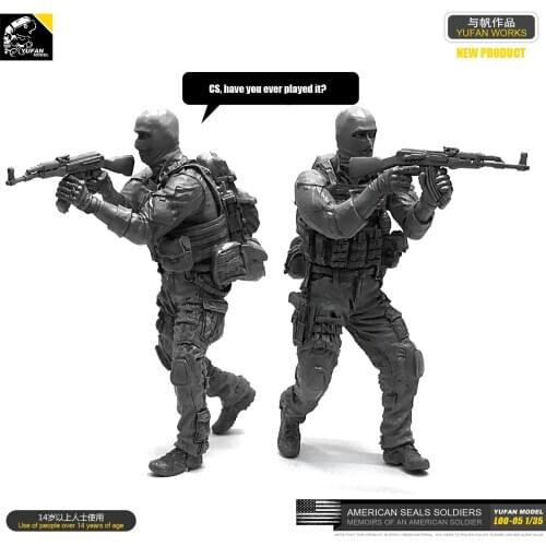 1/35 Resin Figure Soldier Model Kit DIY toy self-assembled Loo-05