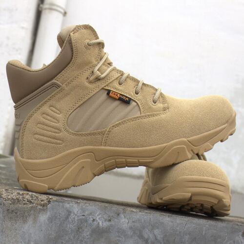Men Tactical Army Fans Low Tube Desert Boots Sports Anti-wear Leather Mountaineering Outdoor Climbing Hiking Male Camping Shoes