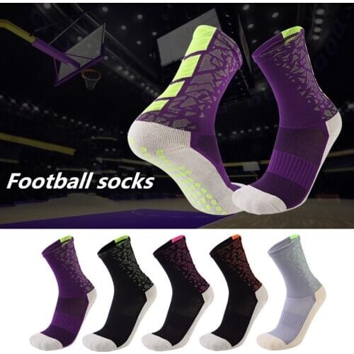New Sports Anti Slip Soccer Socks Cotton Football Grip socks Men Socks Calcetines (The Same Type As The Trusox)