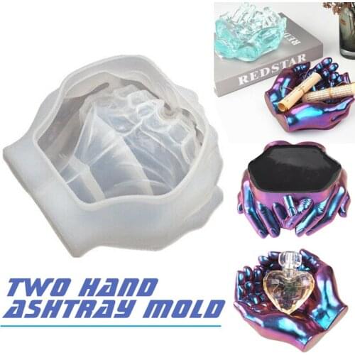 Ashtray Resin Mold Durable Hand Shape Silicone Mould Crystal Epoxy Resin Mold Holder Tray Casting Craft DIY Making Tools