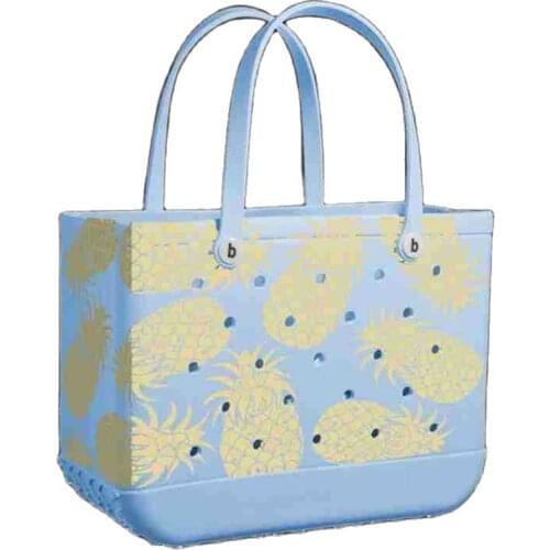 EVA Pineapple Beach Bags Extra Large 19*13*9.5 inch EVA Baskets Luxury Brand Designer Women Summer Beach Tote Handbags