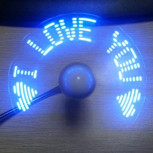 Hand Mini USB Fan portable gadgets Flexible Gooseneck LED Clock Cool For laptop PC Notebook Real Time Display Adjustable Fan