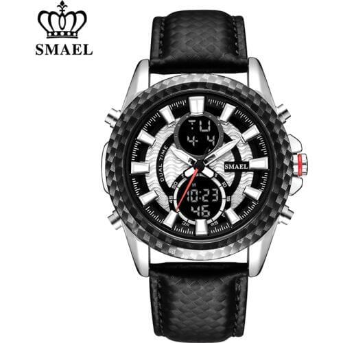 SMAEL Men Watch LED Digital Clock Waterproof Sport Quartz Wristwatch for Man Multifunction Military Watches Relogio Masculino
