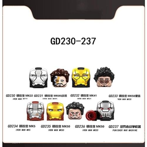 Superheroes Iron Man Mk85 Mk41 Punishers War Machine Mini Figure Cartoon Bricks Building Blocks Diy Assembled Model Toys Gift