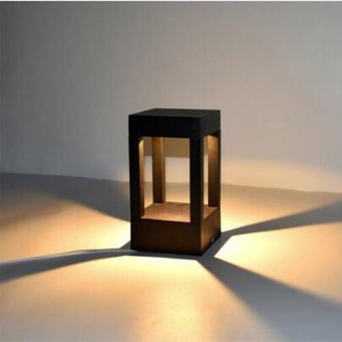 Waterproof LED Lawn Lamps 10W COB LED Exterior Bollard Light Square Aluminum Outdoor Floor Garden Courtyard Road Villa Lighting