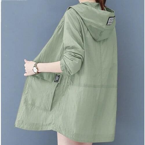 Loose Large Size 6XL Sun Protection Clothing Womens 2021 Summer Korean Anti-Purple Line Ultra Thin breathable Jacket Mother Top