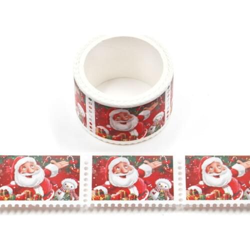 X1 roll 25mm x 3m stamp Christmas tape Santa Claus tape Kawaii DIY Adhesive Tape for Scrapbooking decoration masking washi tape