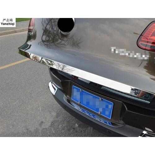 1pcs car Stainless Steel Rear Tailgate Trunk Lid Tail Gate Protector Back Trunk Cover Trim For VW Tiguan MK1 2010-2017