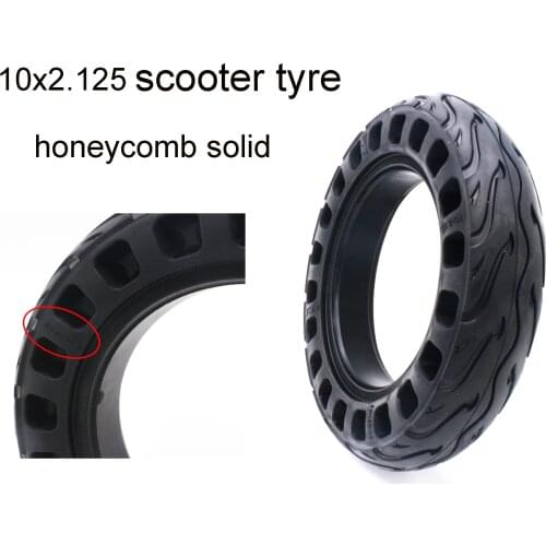 10x2.125 high quality solid rubber tire tubeless honeycomb and rear wheels for electric scooter