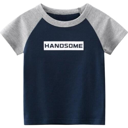 27kids Summer Top Childrens Clothing boys Short Sleeve T-shirt Pattern kids Cotton clothes boys t shirt 2 to 9Years