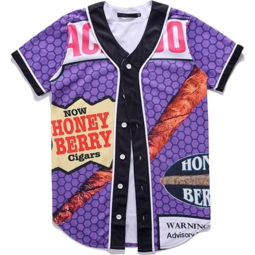 Honey Berry Cigars Print 3D Cardigan T-shirt Hip hop Hipster T shirt Men/Women Button Shirts Summer V-neck Tshirt Tees Harajuku