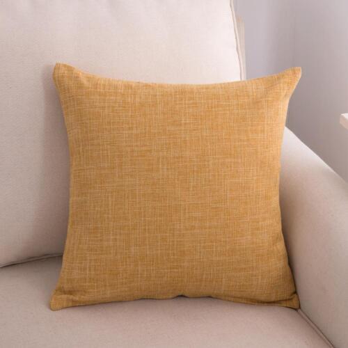 45cmx45cm Solid Color Square Pillowcase Pillow Cushion Cover Cotton And Linen Cushion Cover Sofa Bed Car Decor