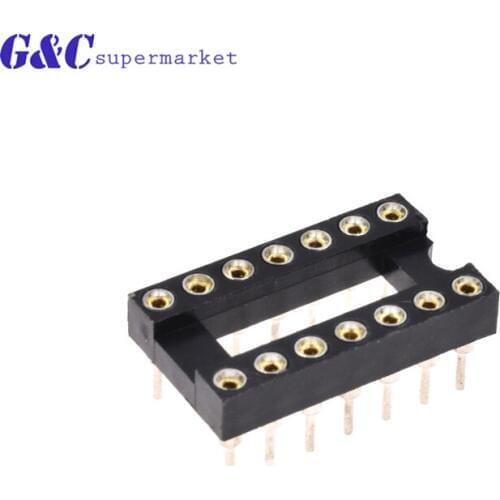 5/10/20/50PCS Round Hole 14pin Pitch 2.54mm DIP IC Sockets Adaptor