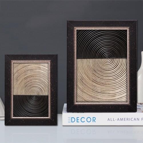 6/7 Inch Retro Solid Wood Photo Frame Living Room Ornaments