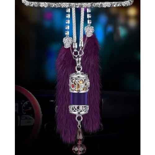 Car pendant crystal reaview mirror pendant creative lady high end perfume aroma car pendant ornaments