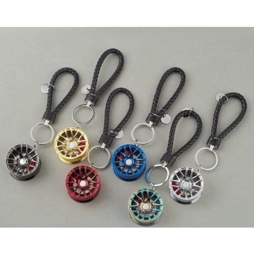 Car Wheel Hub Key Ring Keychain Key Pendant Brakes Metal Zinc Alloy