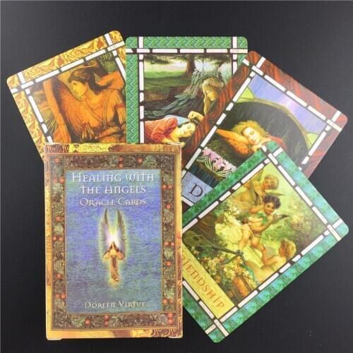 Healing With The Angels Oracle Cards Guidance Divination Fate Board Game Tarot Deck Cards For Family Party Game Lovers