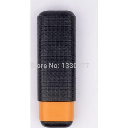 100% Original Cedar Wood Cigar Humidor Travel Portable Leather Cigar Case Fit 2 Fingers 54Rings Cigar