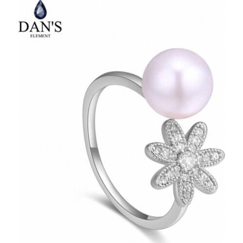 DANS Element Brand Real AAA Zirconia Micro Inlays Rose Gold Color Ring Party For Women Valentine Gift 129845