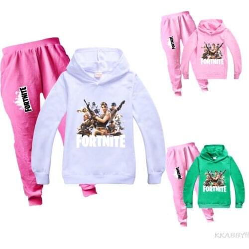 Fortnites spring autumn childrens clothing boys and girls sweater+casual trousers kid casual sportswear suit