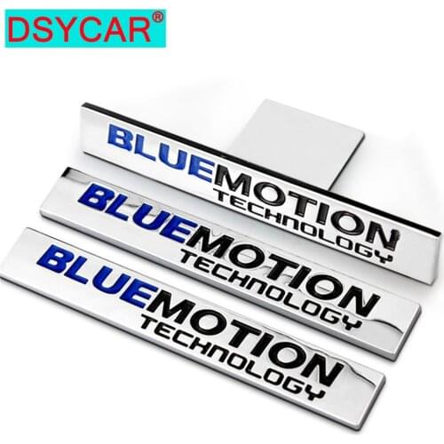 DSYCAR 1Pcs 3D Metal Blue Motion Car Side Fender Rear Trunk Emblem Badge Sticker Decals for VW Sagitar CC Sagitar Golf 6