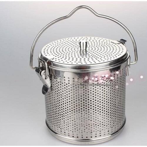 Kitchen cooking tool 304 stainless steel 0.5l 10cm*10cm basket halogen soup bucket medicine bag Hot pot soup box