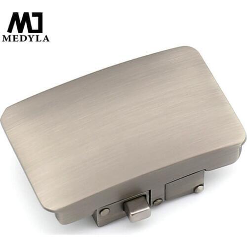 MEDYLA Hard Metal Belt Automatic Buckle for Men Inner Diameter 3.6cm Mens Button Pattern Belt Buckle Fashion Accessories