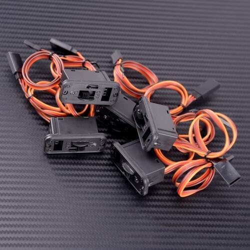 5pcs Heavy Duty RC Switch LED Receiver Battery On/Off 3in Fit For JR Futaba Adapter Connector Charger