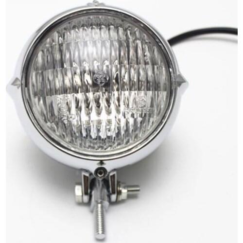 4 inch Headlight Head Light Lamp Assembly for Harley Cruiser Chopper- Amber