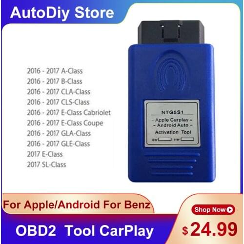Newest For Apple CarPlay NTG5S1 For Android Auto OBD2 Activatin Tool For Mercedes/Benz 2016-2017 OBD tool
