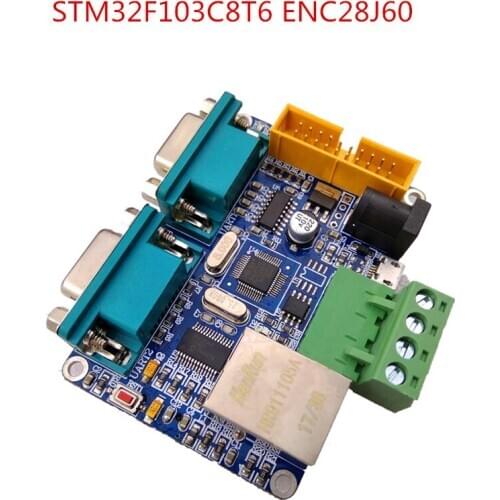 New Style STM 32f103c8t6 Enc28j60 Ethernet Network Development Board Network Double Serial Port 485-232can