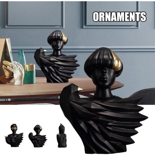 New Unique Design Modern Bust Statue Creative Abstract Resin Crafts Ornament for Home Living Room Office Decoration