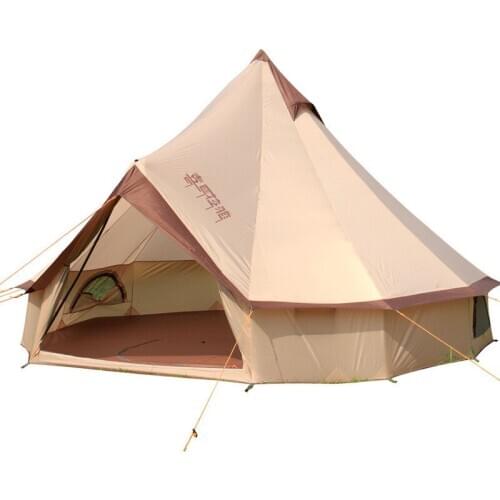 8-10 Person Mongolia Yurt Large Tent Outdoor Waterproof Oxford Family Tent for Self-drive Camping Wild Survival Fishing Picnic