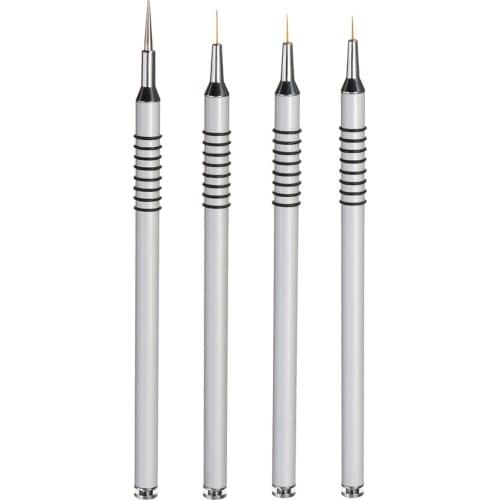 NOQ Nail Art Tools Professional Nail Brushes Aluminum Tube Drawing Painting Spot Drill Pen Pull Manicure Brush Design Flower