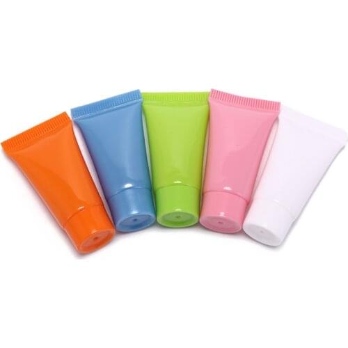 5pcs 5ml /10ml Empty Makeup Squeeze Tube Refilable Bottles Emulsion Cream Packaging Cosmetic Soft Tube Plastic Lotion Containers
