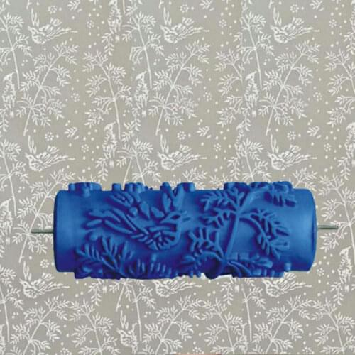 Leaves 002Y 5" Embossed Paint Roller Sleeve Wall Texture Stencil Brush Pattern Decor