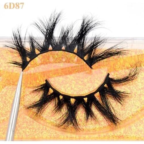 Visofree Thick Long 5D Mink Eyelashes Fluffy Mink Lashes Natural Dramatic Volume Eyelashes Extension 3D False Eyelash 6D87