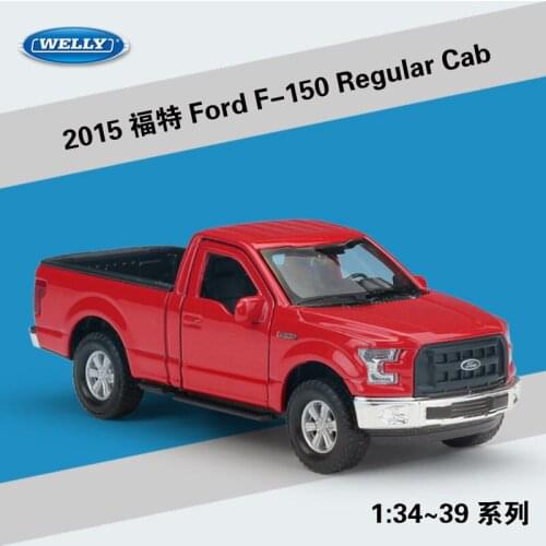 WELLY Diecast 1:36 Scale Pickup 2015 Ford F-150 Regular Cab Off-road Alloy Car Model Static Display Boy Gift Hot Toys for Boys