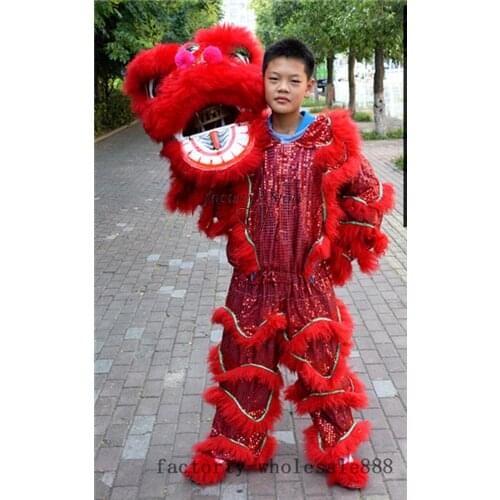 Traditional Chinese Lion Dance Mascot Costume Pure Wool Southern Lion Advertising Carnival Halloween Christmas Easter