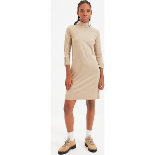 Trendyol Upright Collar Knitted Dress TWOAW22EL0438