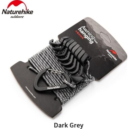 Naturehike Hanging Rope Camping Accessories 4.3m Multi-purpose Clothesline Adjustable Anti-slip Canopy Hanging Rope