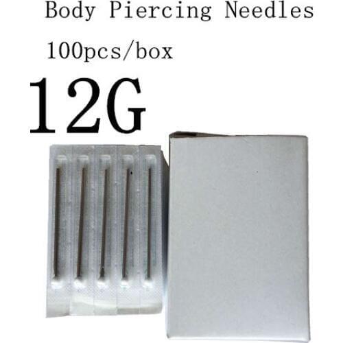 YILONG 100PC 12G Piercing Needles 12G Sterile Disposable Body Piercing Needles 12G For Ear Nose Navel Nipple Free Shipping