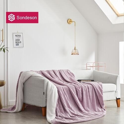 Sondeson Women Purple Blanket Magic Fleece Duvet Cover Modern Soft Travel Beach Throw Aircraft TV Sofa Flannel Free Shipping