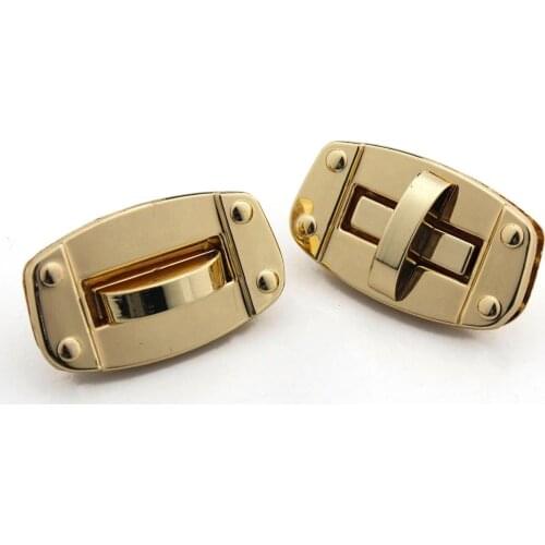 1pcs Metal Turn Lock Oval Fashion Durable Turn Lock Clasp Leather Craft Women Bag Handbag Shoulder Bag Purse DIY Hardware