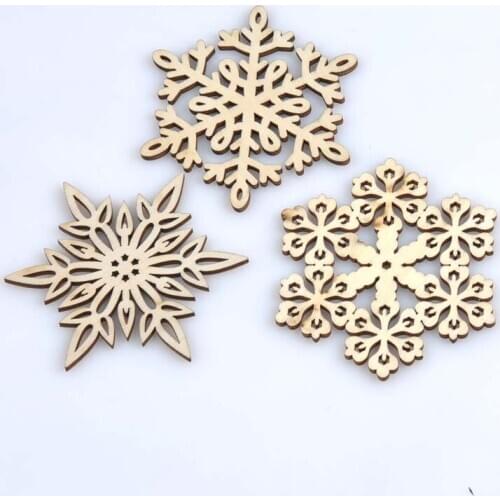 New 10pcs Natural Wood Christmas Tree decoration Wooden Scrapbooking Carft Hanging Home decoration Craft Accessories 8cm MT0938