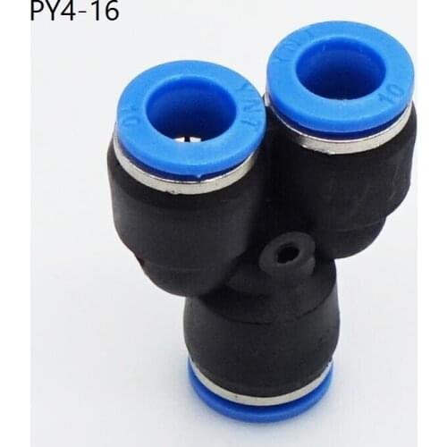 10pcs Y type three way Air Pneumatic Quick Connector Fittings 4mm 6mm 8mm 10mm 12mm 16mm Pneumatic joint