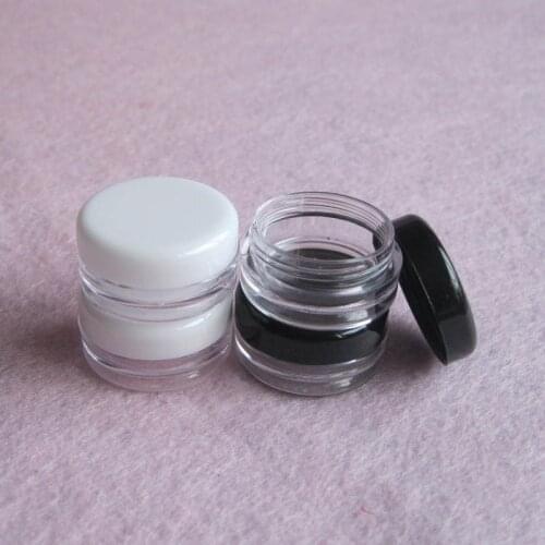 100pcs 2g Small Empty Refillable Round Plastic Cream Bottle Jars Pot 2cc plastic Cosmetic container for nail art storage