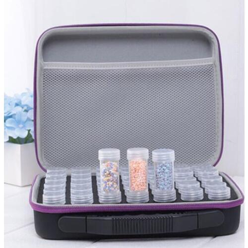 42 bottles diamond painting tool storage Box zipper design shockproof and durable Diamond Embroidery Cross Stitch Accessories