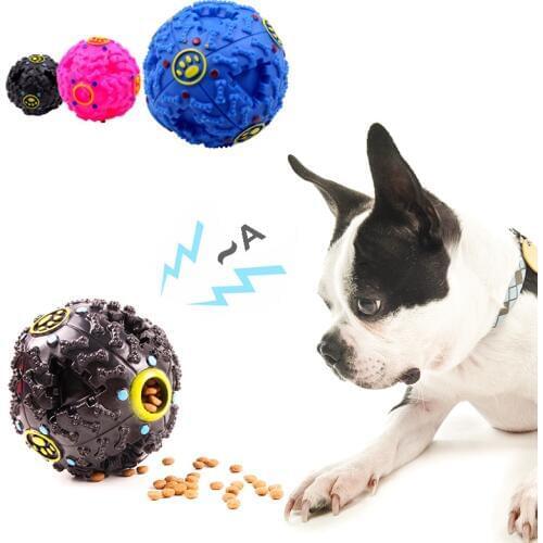 Pet Dog Squeaker Missing food Ball Squeank Puppy Big Dog Puzzle Training Toys for Dogs French Bulldog Pug Balls Pets Accessories