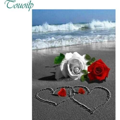 Diamond embroidery flowers 5d I love you diy diamond painting rose Mosaic diamond painting cross stitch Home decoration Pictured